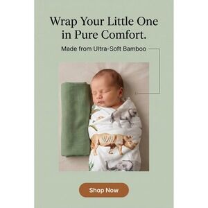 Bamboo Swaddle Blanket Set: Wild Animals and Jungle Green